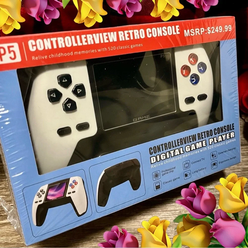 NEW P5 ControllerView Retro Handheld Gaming Console with 520 Classic Games